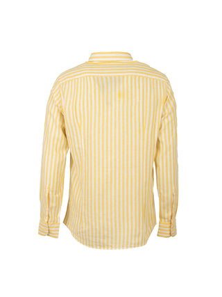 Striped linen blend shirt