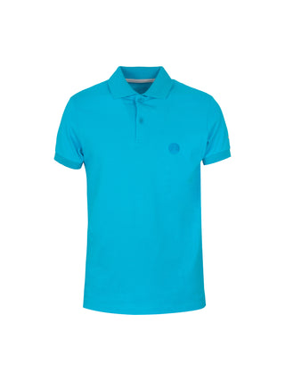 Polo with embroidery and honeycomb collar