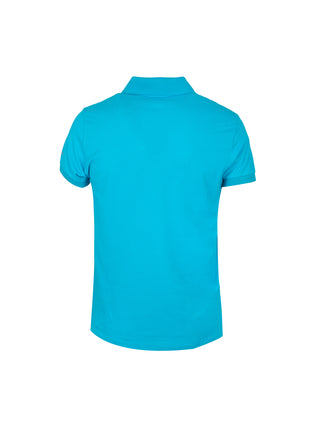 Polo with embroidery and honeycomb collar