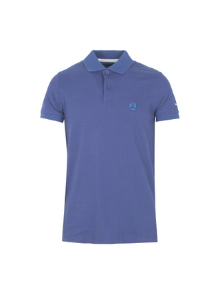 Polo with embroidery and honeycomb collar