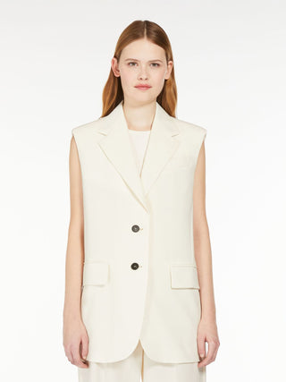 Gilet in tela di lana stretch