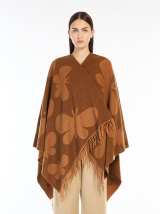 Poncho in lana jacquard