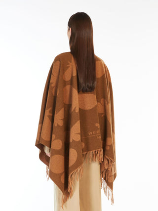 Poncho in lana jacquard