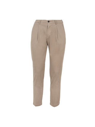 Pantaloni chino in cotone con pinces