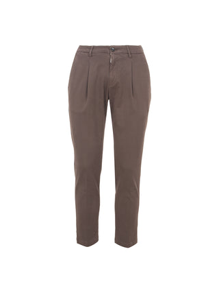 Pantaloni chino in cotone con pinces