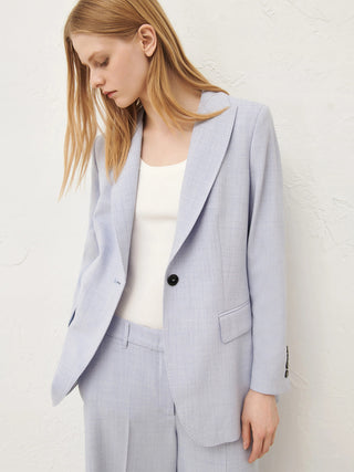 Blazer in stuoia melange