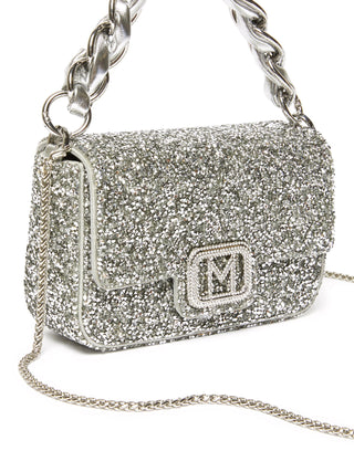 Borsa compatta con strass