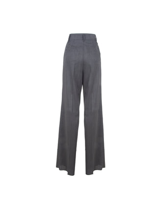 Pantaloni flared in misto lana