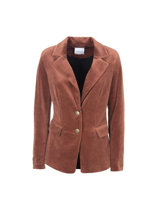 Blazer mono petto in velluto