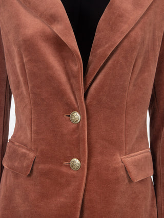 Blazer mono petto in velluto