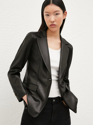 Blazer in jersey lamé