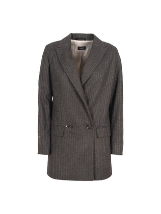 Blazer lungo gessato