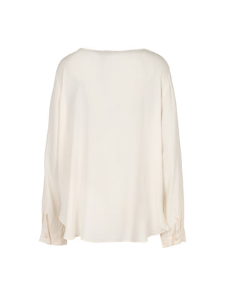 Blusa in crêpe de chine