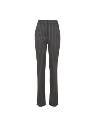 Pantaloni flared gessati