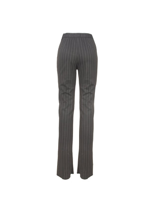 Pantaloni flared gessati