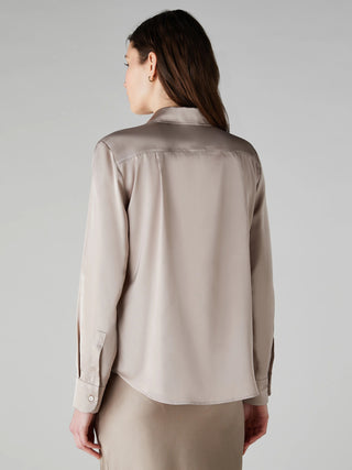 Camicia in raso stretch