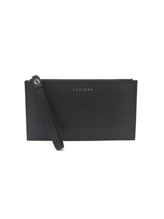 Leather chevrette envelope with wristband