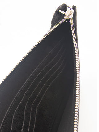 Leather chevrette envelope with wristband