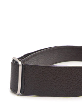 Nobuckle micron leather belt