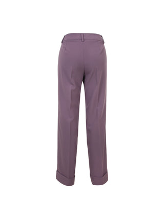 Pantaloni straight leg con risvolto