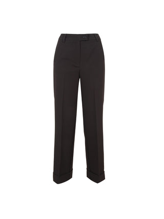 Pantaloni straight leg con risvolto