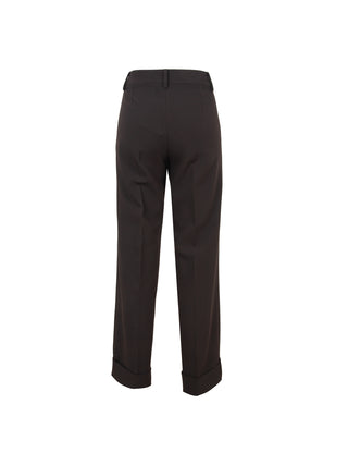 Pantaloni straight leg con risvolto