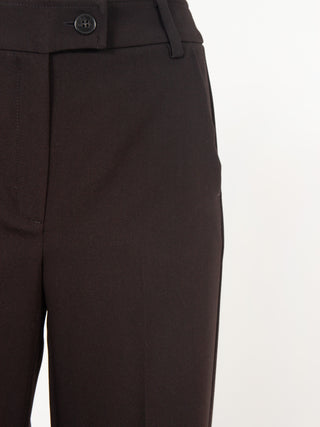 Pantaloni straight leg con risvolto