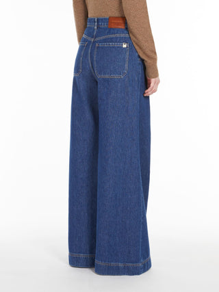 Jeans wide leg in denim