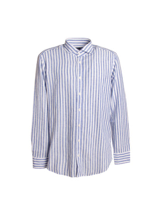 Striped linen blend shirt