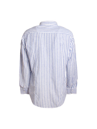 Camicia in misto lino a righe