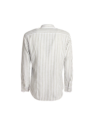 Camicia in misto lino a righe