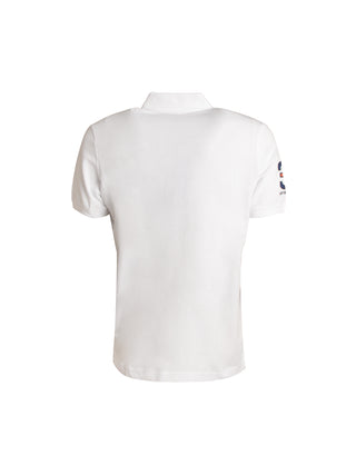 Polo in cotone con ricamo