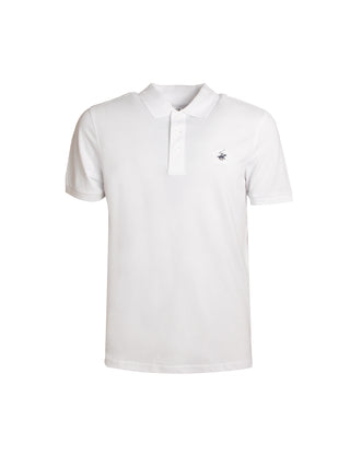Polo in cotone con ricamo