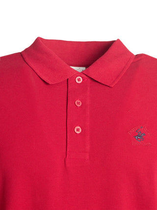 Polo in cotone con ricamo