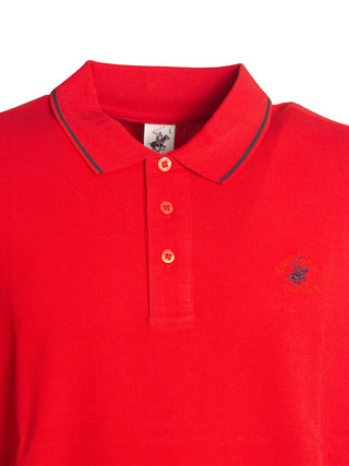 Polo in cotone con ricamo
