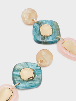 Lange Ohrringe aus Wollharz