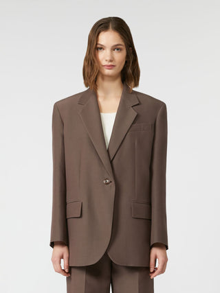 Blazer over in misto cotone