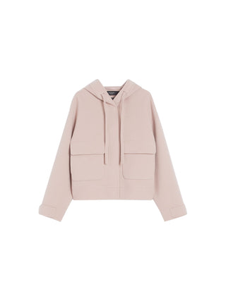 Giacca con cappuccio in lana