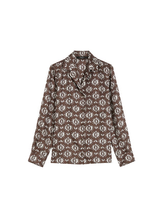 Camicia pigiama in seta stampata
