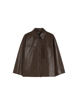 Giacca boxy in nappa