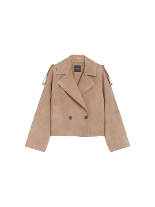 Trench corto in suede