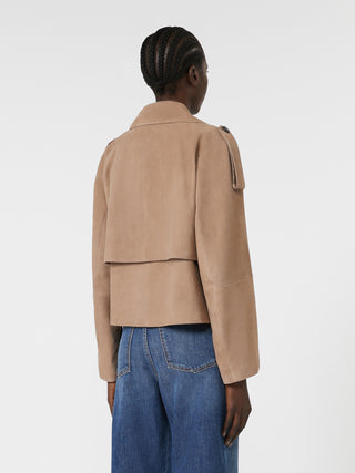 Trench corto in suede