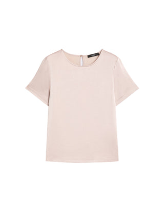 T-shirt in raso e jersey