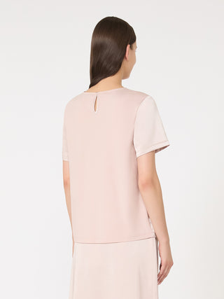 T-shirt in raso e jersey