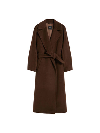 Cappotto lungo in lana e alpaca