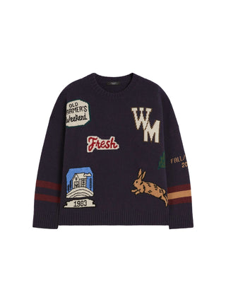 Maglia over in filato di lana