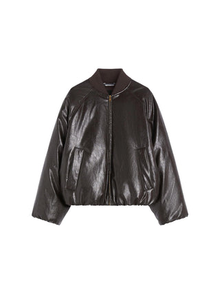 Bomber crop in jersey spalmato