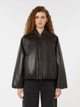 Bomber crop in jersey spalmato