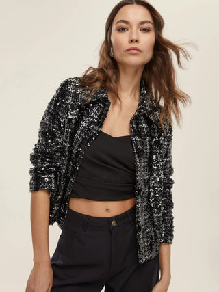 Giacca in stuoia con paillette