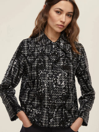 Giacca in stuoia con paillette